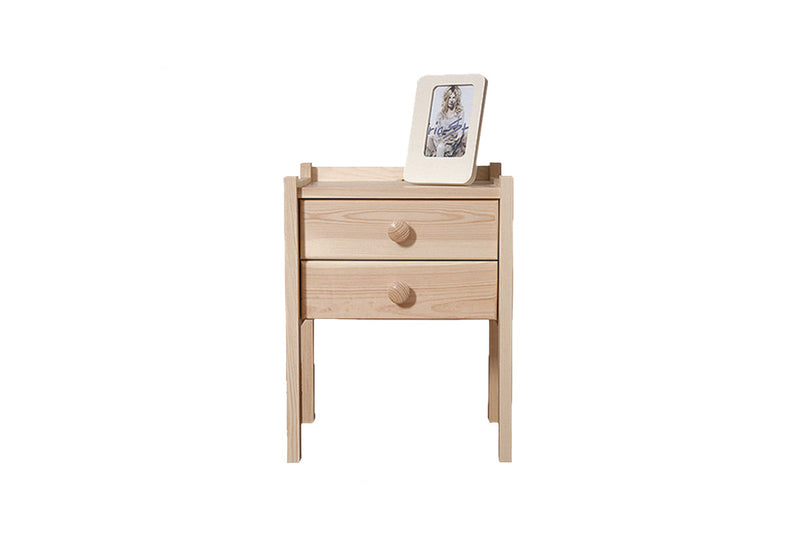 Nočný stolík z masívu KAJA, 52x41x34, prírodný-lak - - 0