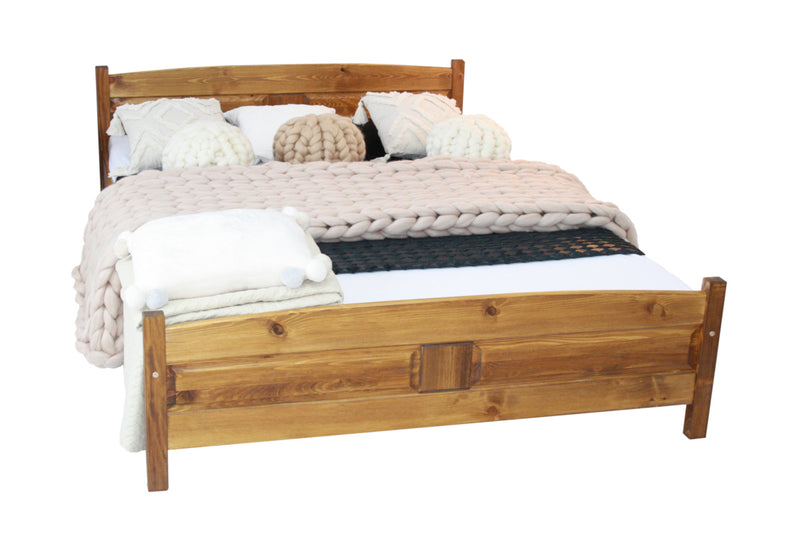 Vyvýšená posteľ Joana + pěnový matrac COMFORT 14 cm + rošt ZADARMO, 180 x 200 cm, dub-lak - - 0