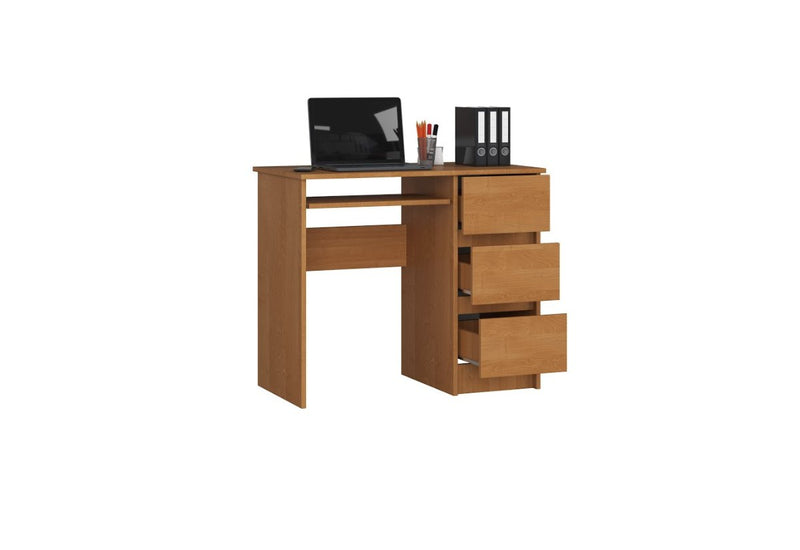 Písací stôl AKORD A-6, 90x77x50, jelša, pravá - - 0