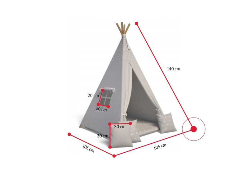 Detský stan WIGWAM - ROZMEROVKA - 2