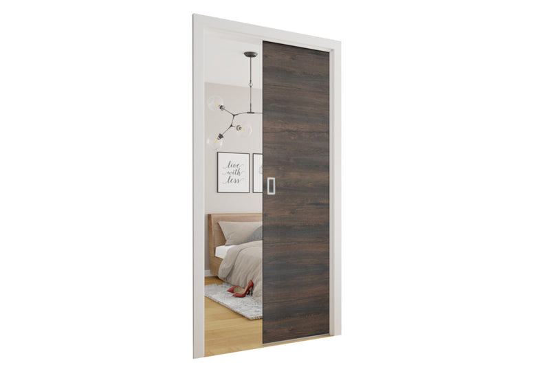 Posuvné dvere EVO 70 + zárubňa, 70x205, tmavý jaseň - - 0