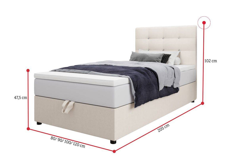 Čalúnená posteľ boxspring KING P - ROZMEROVKA - 1