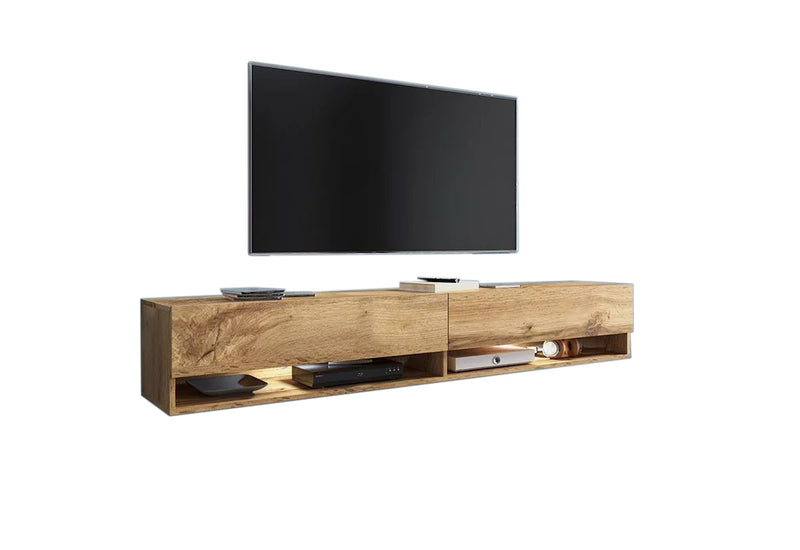 TV stolík LOWBOARD A 180, 180x30x32, dub Wotan, bez LED osvetlenia - - 0