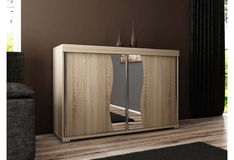 Komoda TABLET 2, 120x94x45, sonoma/zrkadlo - - 0
