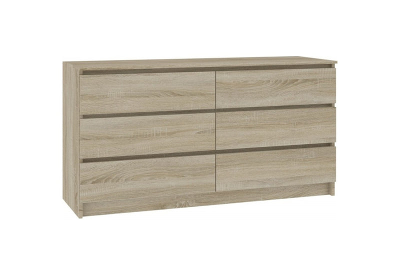 Komoda K120 6SZ, 120x77x40, sonoma - - 0