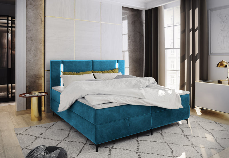 Čalúnená posteľ boxspring ALBA, 140x200, trinity 13 + topper - - 0