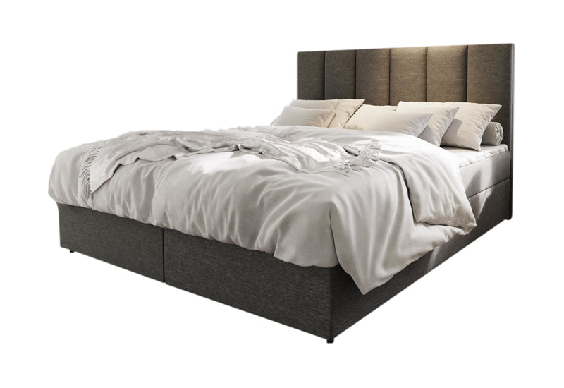 Čalúnená posteľ boxspring MERIL, 140x200, sawana 21 - - 0
