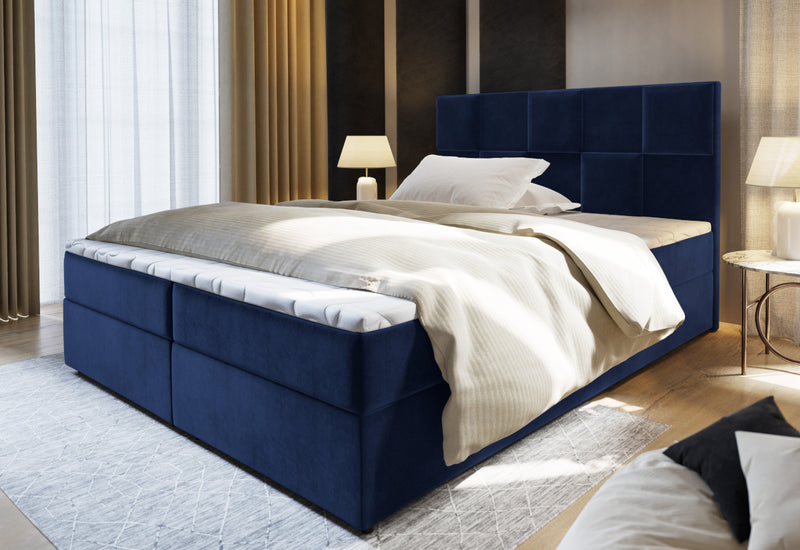 Čalúnená posteľ boxspring PRATA, 140x200, kronos 09 + topper - - 0