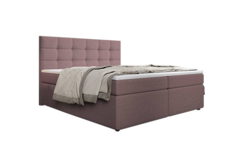 Čalúnená posteľ boxspring PALMA + topper, 140x200, inari 52 - - 0
