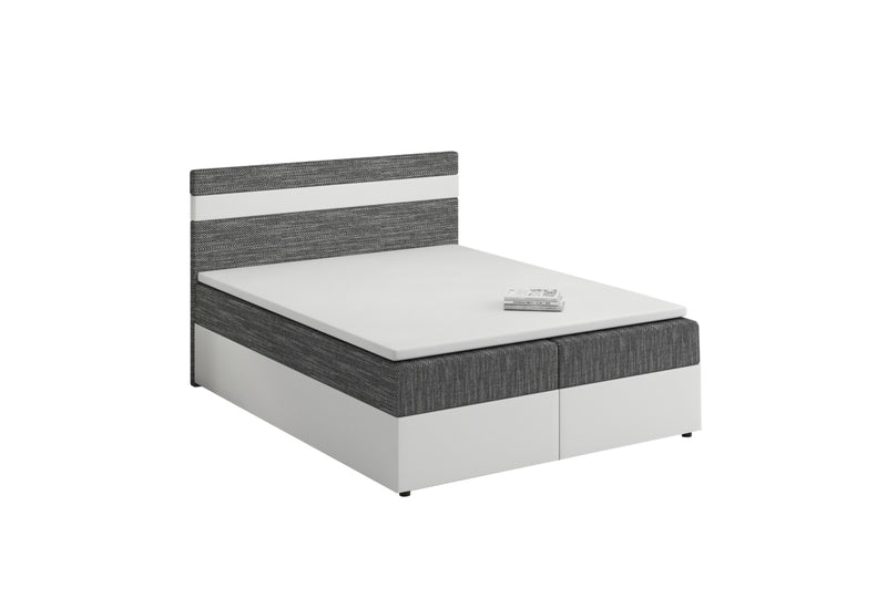 Čalúnená posteľ boxspring MODENA + topper, 140x200, kornet 02/dolaro 511 - - 0