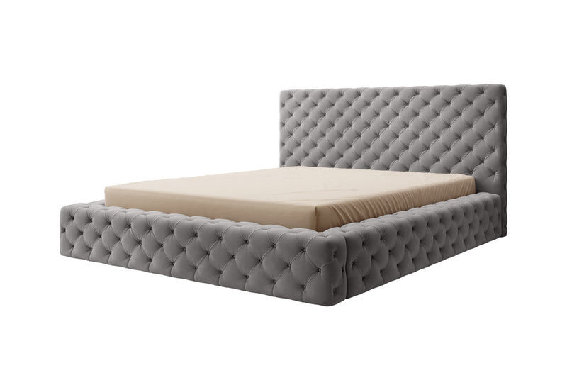 Čalúnená posteľ PRINCCE + rošt + matrac COMFORT, 140x200, sola 06 - - 0