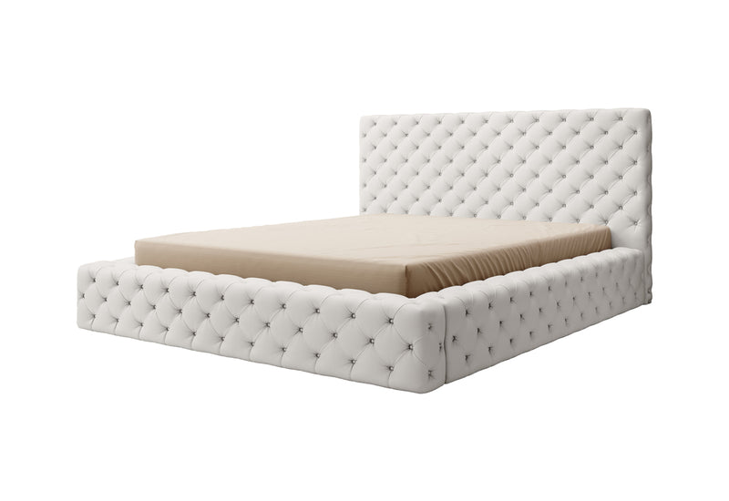 Čalúnená posteľ PRINCCE + rošt + matrac COMFORT, 140x200, softis 17 - - 0