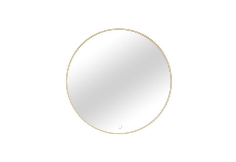 Zrkadlo s osvetlením GERBINIE A, 80x80, zlatá - - 0