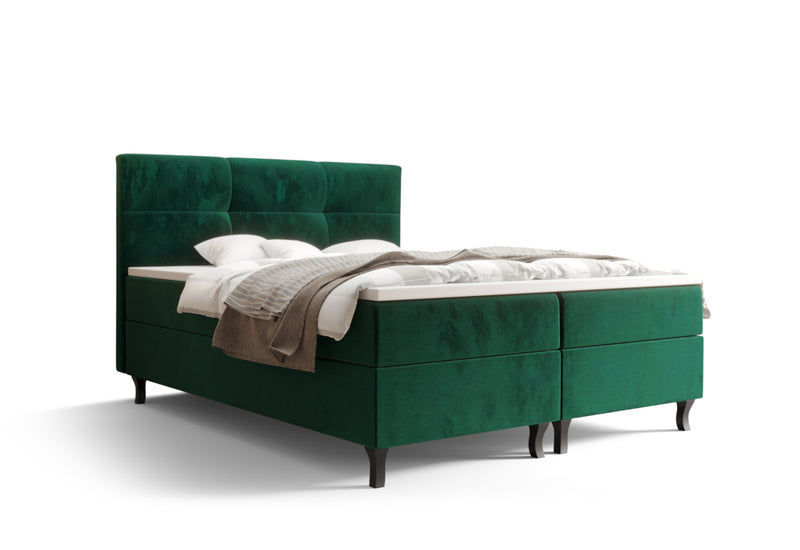 Čalúnená posteľ boxspring LIMBA, 140x200, monolith 37 - - 0
