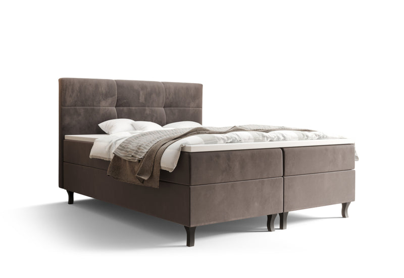 Čalúnená posteľ boxspring LIMBA, 160x200, monolith 15 - - 0