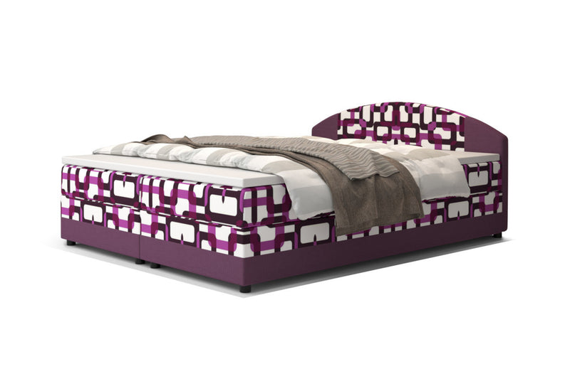 Čalúnená posteľ boxspring ORION, 140x200, damir 2/rainbow 9 - - 0