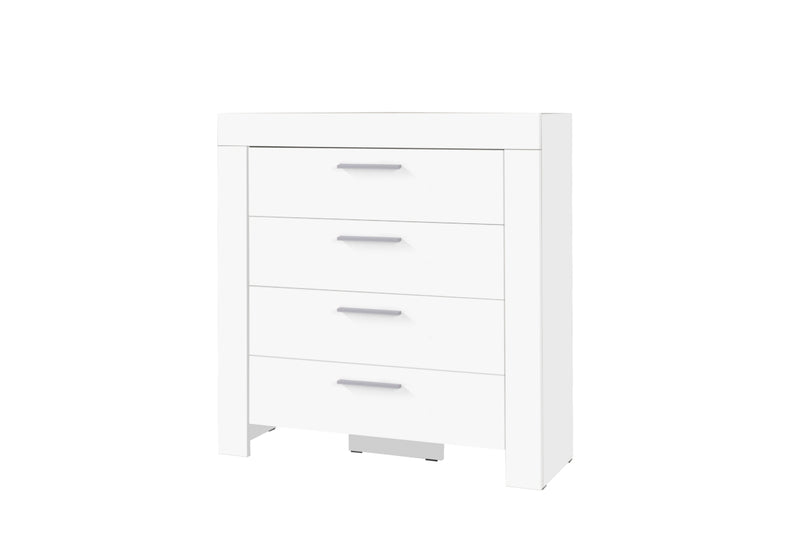 Komoda 4SZ CESIRO, 100x106x42, biela - - 0