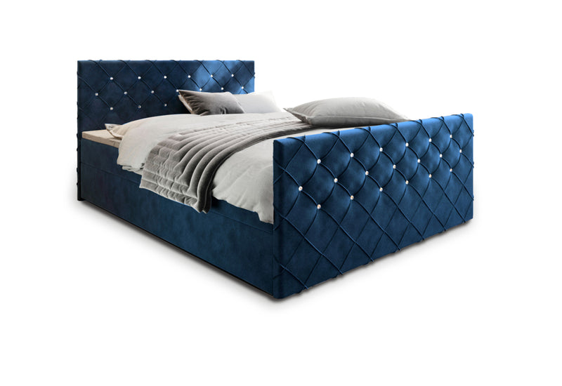 Čalúnená posteľ boxspring MANDI, 140x200, magic velvet 2216 - - 0
