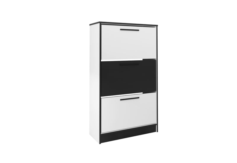 Botník SZNB01, 70,4x124,7x24,1, biela/čierna - - 0