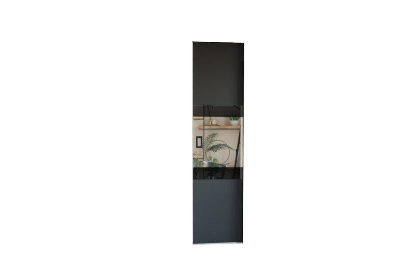 Posuvné dvere EVO LUMBA 70, 70x203, grafit/čierne sklo - - 0