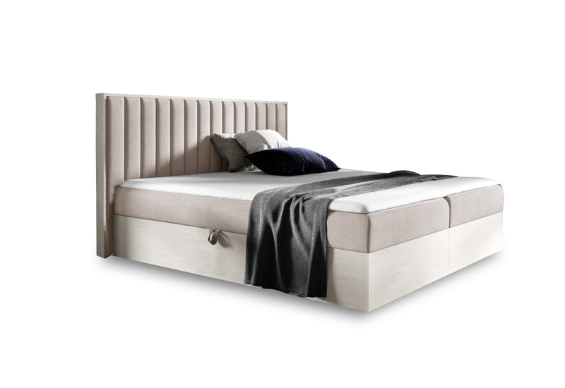 Manželská posteľ WOODE 4 + topper, 200x200, nordic teak/faro 20 - - 0