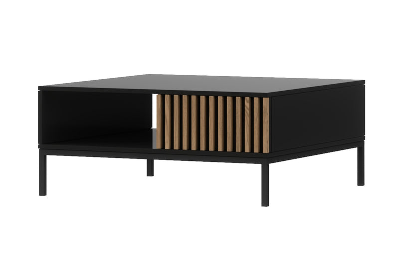 Konferenčný stolík MEORATI, 80x35x80, dub artisan/čierna mat - - 0