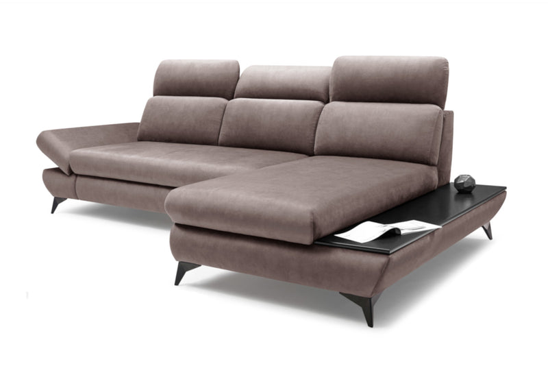 Rohová rozkladacia sedačka TITAN, 280x102x166, bluvel 13, pravá - - 0