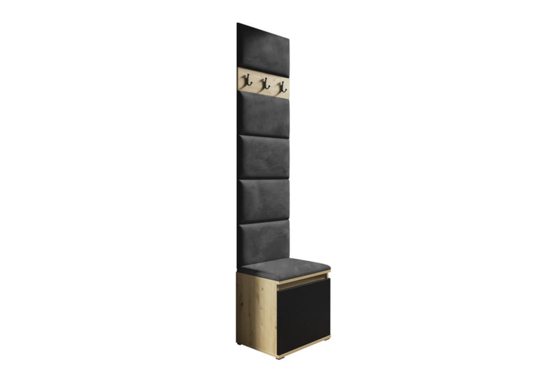 Predsieňová zostava EMI 7, 50x215x40, dub artisan/černá/trinity 15 - - 0