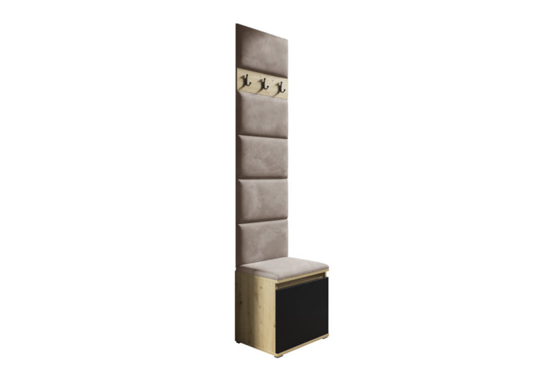 Predsieňová zostava EMI 7, 50x215x40, dub artisan/černá/trinity 05 - - 0