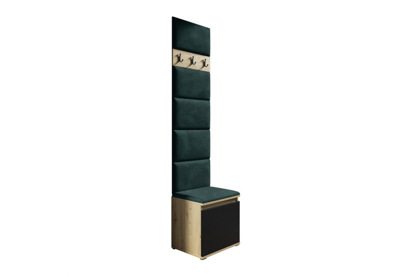 Predsieňová zostava EMI 7, 50x215x40, dub artisan/černá/trinity 28 - - 0