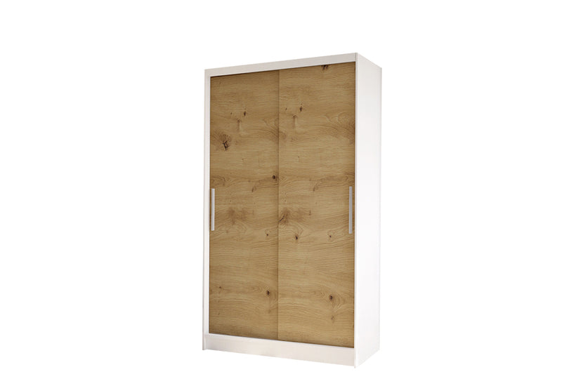 Šatníková skriňa COSTA 1, 96,8x200x58,1, biela/dub artisan - - 0