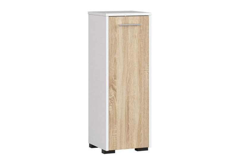 Kúpeľňová skrinka FIN S30 1D, 30x82x30, biela/dub sonoma - - 0