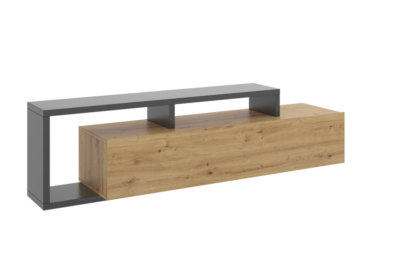 TV stolík KRAM, 165x46,8x40, grafit/nordic - - 0
