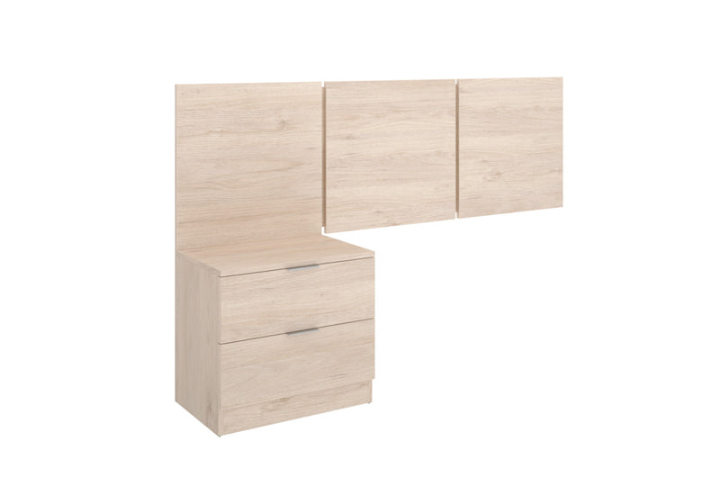Nočný stolík s čelom BITO, 157x96x34,2, prírodný - - 0