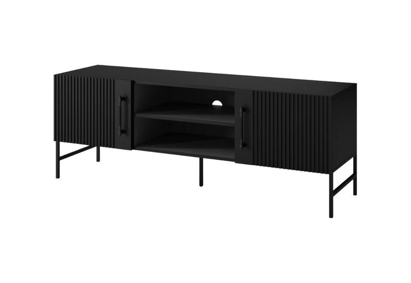 TV stolík RAFTT, 152x55x42, čierna - - 0