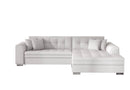Rohová rozkladacia sedačka SORENTO, 294x80x196, soft017white, pravá -  - 0