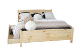 Vyvýšená posteľ Joana + pěnový matrac COMFORT 14 cm + rošt ZADARMO, 120 x 200 cm, prírodný-lak -  - 0