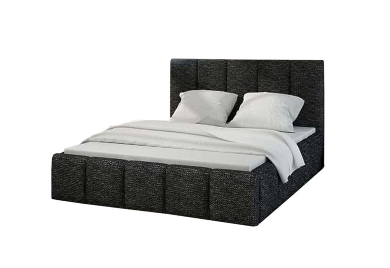 Čalúnená posteľ EDVIGE + matrac s roštom HELVETIA 140x200, 140x200, berlin02 -  - 0