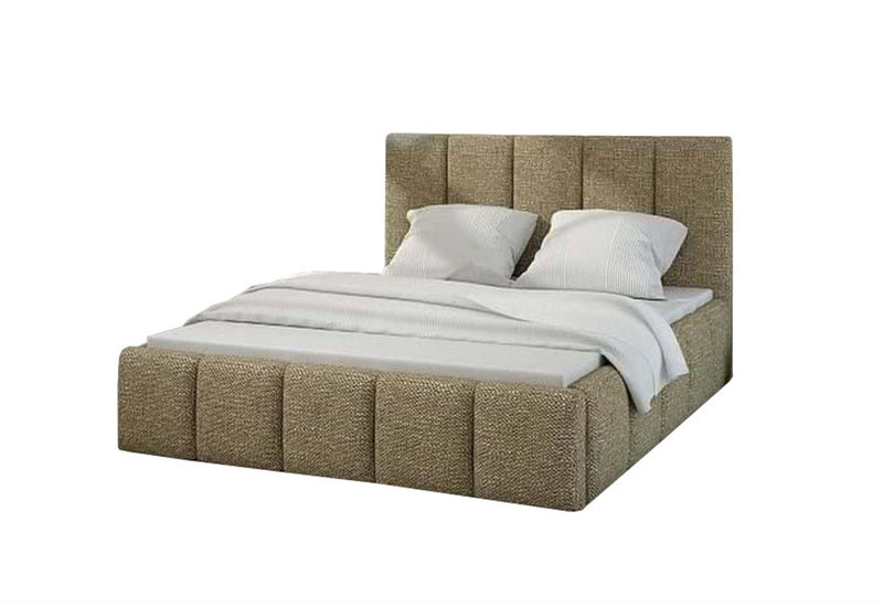 Čalúnená posteľ EDVIGE + matrac s roštom HELVETIA 140x200, 140x200, berlin03 -  - 0