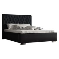 Čalúnená posteľ SIENA + rošt + matrac, Siena01 s gombíkom/Dolaro08, 140x200 -  - 0