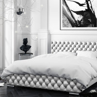 Čalúnená posteľ FARO + matrac COMFORT, 180x200, gloss velvet 1208 -  - 0