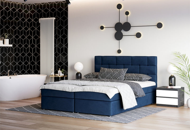 Čalúnená posteľ boxspring WALL + úložný priestor - ARANZ - 2