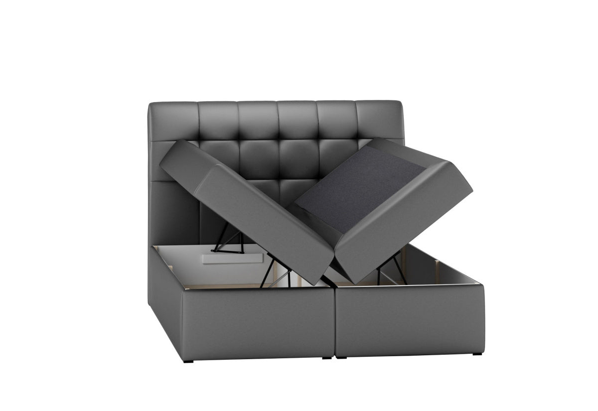 Čalúnená posteľ boxspring ROCCO + úložný priestor + vrchný matrac - DETAIL - 1