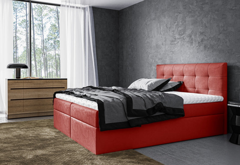 Čalúnená posteľ boxspring ROCCO + úložný priestor + vrchný matrac - ARANZ - 2