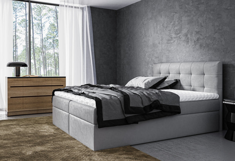 Čalúnená posteľ boxspring ROCCO + úložný priestor + vrchný matrac - ARANZ - 3
