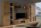 Obývacia stena RUMBA XL, 300x190x34, lefkas + LED osvetlenie -  - 0