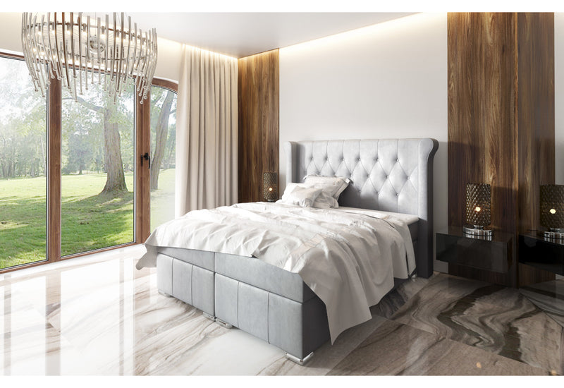 Čalúnená posteľ boxspring MASSIMO + vrchný matrac - ARANZ - 4