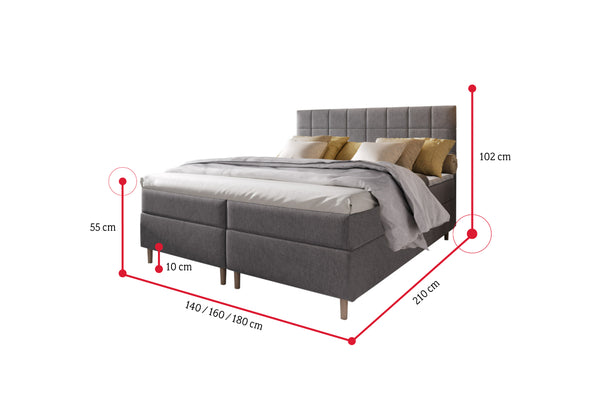 Čalúnená posteľ boxspring IBIZA - ROZMEROVKA - 2