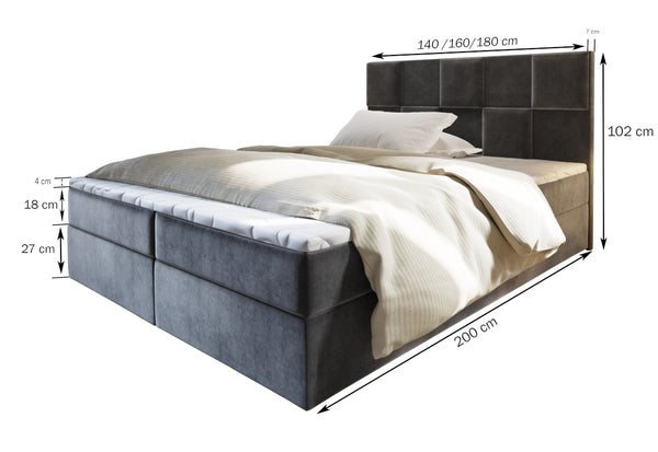 Čalúnená posteľ boxspring PRATA - ROZMEROVKA - 1
