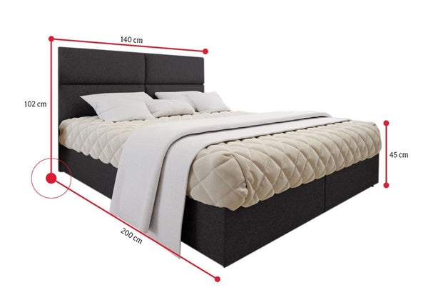 Čalúnená posteľ boxspring LONIS - ROZMEROVKA - 2